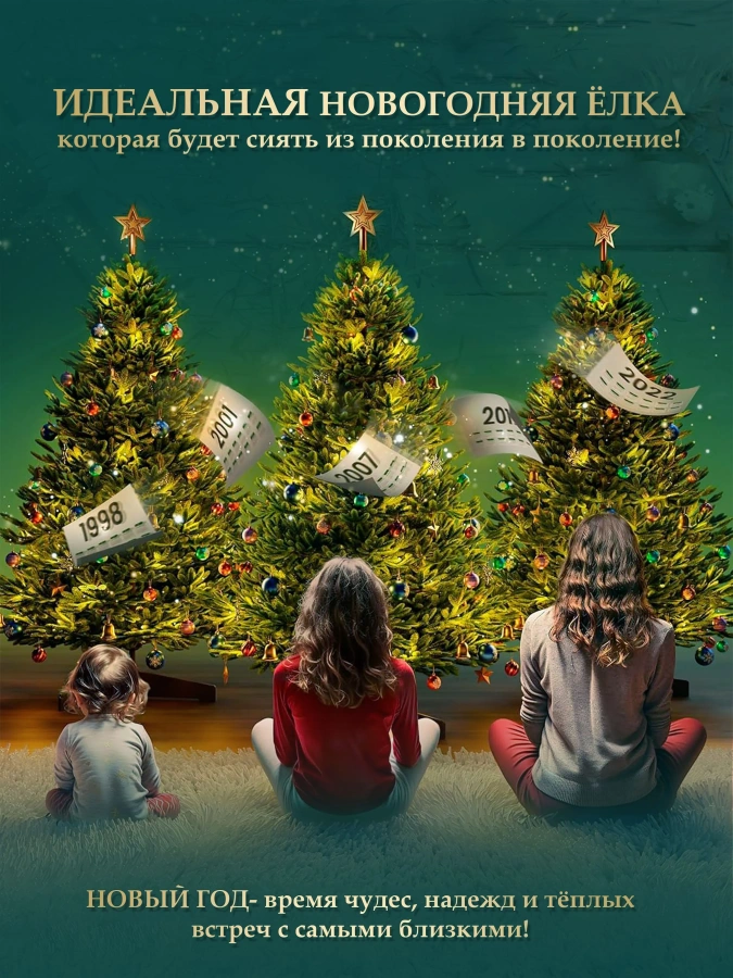 Ель искусственная Царь Елка Раскидистая Премиум заснеженная с освещением LED 300 см